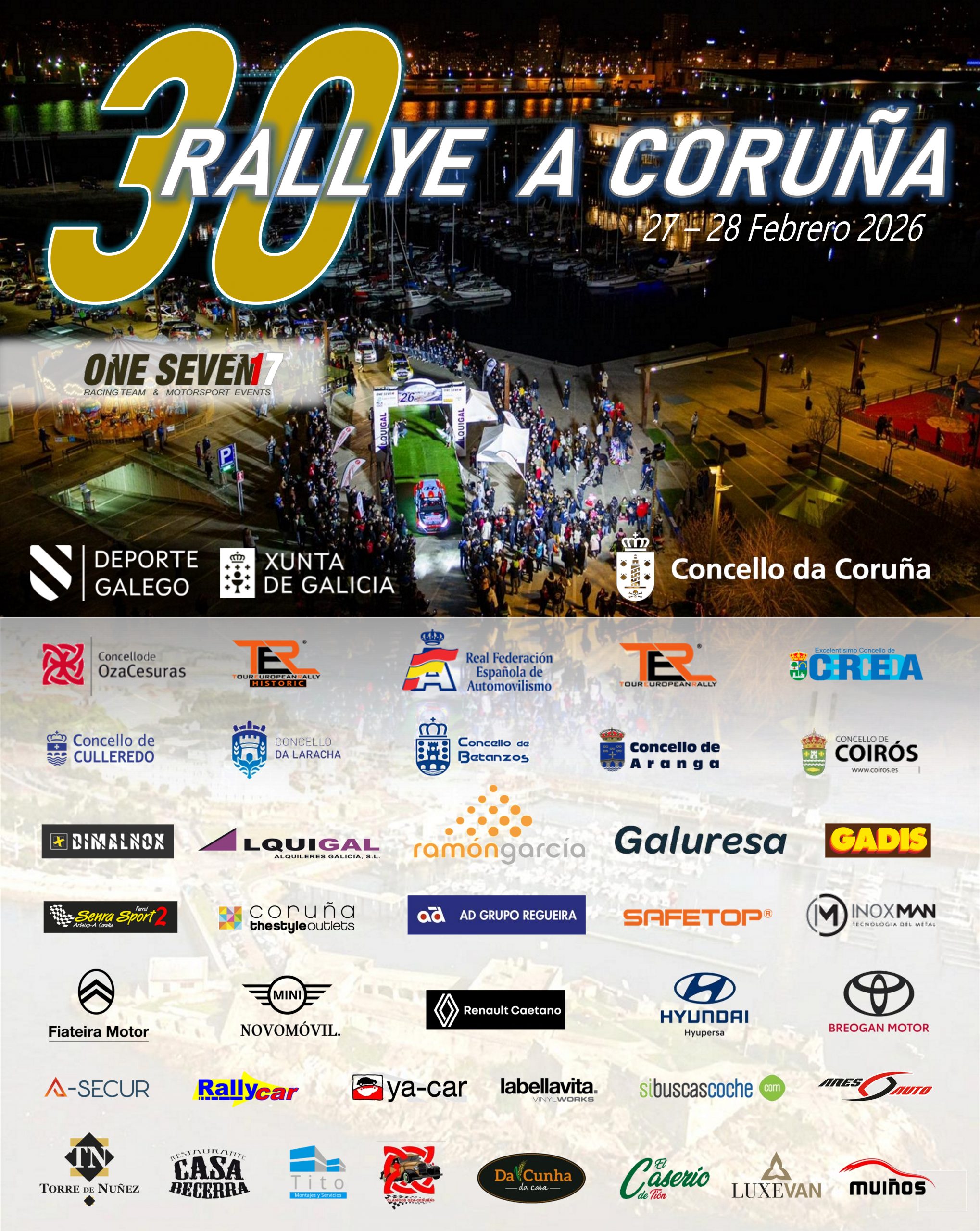 Cartel 30 Rallye A Coruña